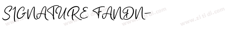 SIGNATURE FANDN字体转换